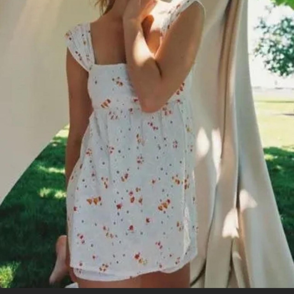 Urban Outfitters White Floral Romper.